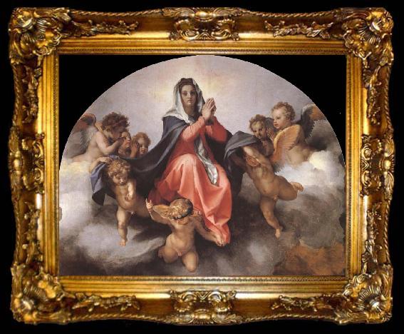 framed  Andrea del Sarto Details of the Assumption of the virgin, ta009-2